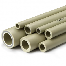 Полипропиленовая труба напорная армированная алюминием круглая серая для отопления S 2,5 (SDR 6) PP-R 20х3,4 мм ГОСТ/ТУ